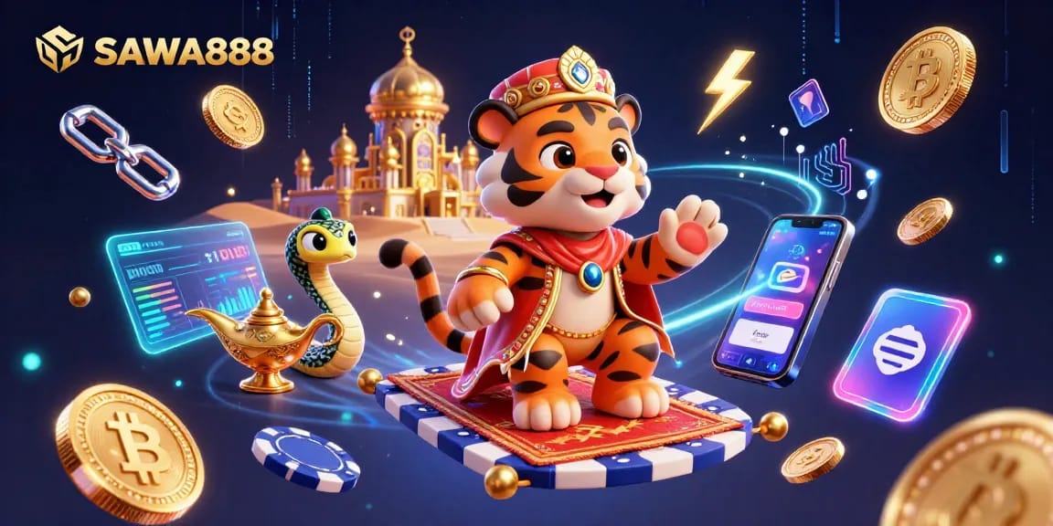 Experience thrilling gaming at SAWA888 with an eye-catching 3D casino atmosphere.