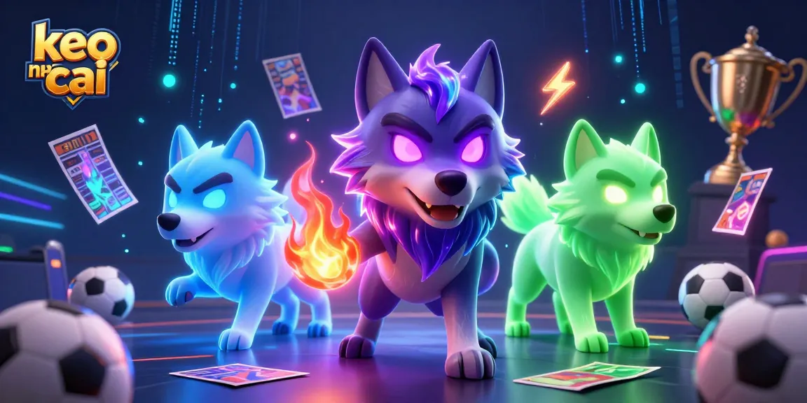 Place bets on keo nha cai while engaging with vivid sports betting elements in a dynamic illustration.