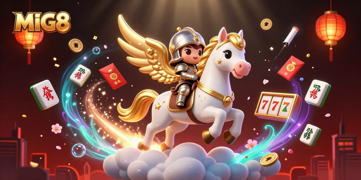 Experience the thrilling world of MIG8 casino with a celestial scene full of gambling elements and excitement.