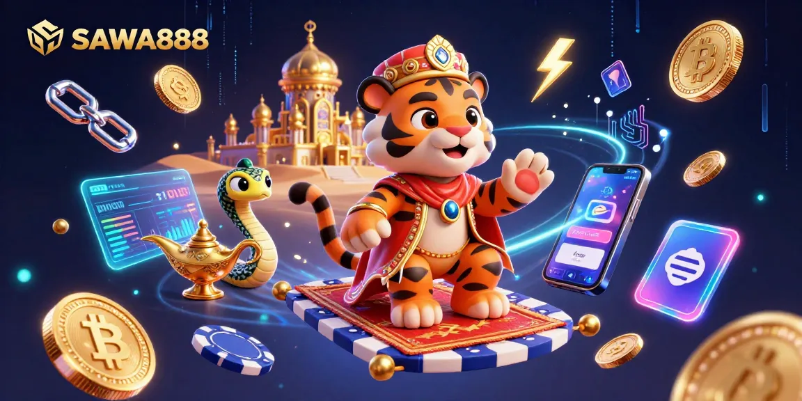 Experience thrilling gaming at SAWA888 with an eye-catching 3D casino atmosphere.