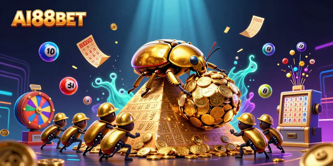 Experience the excitement at AI88BET with vibrant casino elements and dynamic lottery action.